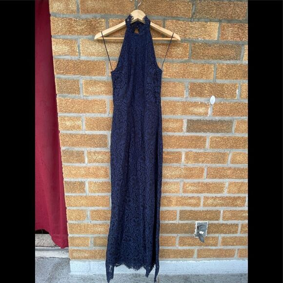 BB DAKOTA RSVP navy blue lace dress size 2